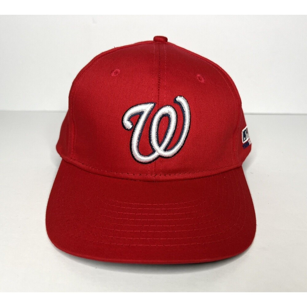 Washington Nationals Red Baseball Logo Cap Hat Team MLB - OC Sports Adjustable